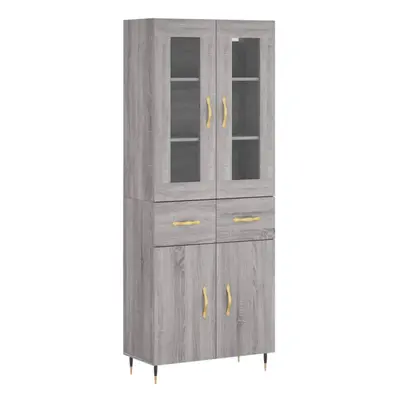 (grey sonoma, doors drawers) vidaXL Highboard Sideboard Tall Storage Cabinet Side Cabinet Engine