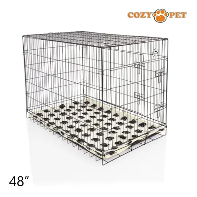 Dog Cage 48'' by Cozy Pet Puppy Crate Pen Inc Vet Bed DCP48B + VB48C