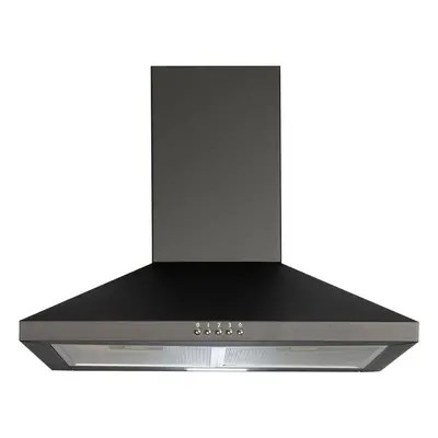 SIA CHL70BL 70cm Chimney Cooker Hood Kitchen Extractor Fan in Black