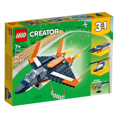 LEGO Creator 3in1 Supersonic Jet Plane to Helicopter to Speed Boat Toy Set, Buildable Vehicle Mo