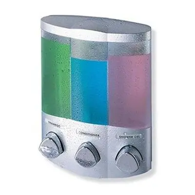 Better Living Products TRIO Soap and Shower Dispenser Satin Silver