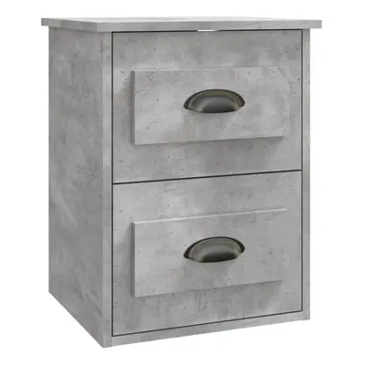 (concrete grey, pcs) vidaXL Wall-mounted Bedside Cabinets Floating Storage Cabinets Hanging Cabi