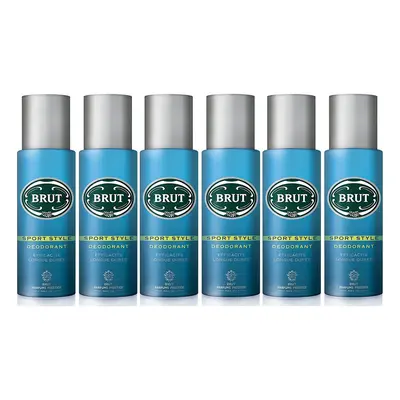 6x BRUT Deodorant, Aerosol Sport Style ml