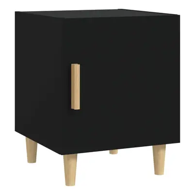 (black, 1) vidaXL 1/2x Bedside Cabinet Engineered Wood Nightstand Furniture Multi Colours