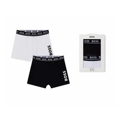 (4 Years) Hugo Boss Boy's J20328 09B Boxer Shorts Black White