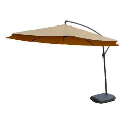 (Mocha) KCT 3.5m Garden Cantilever Parasol and Base