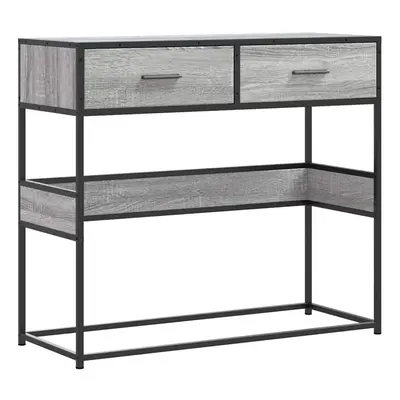 (grey sonoma) vidaXL Console Table Black 90x35x80 cm Engineered Wood table side table