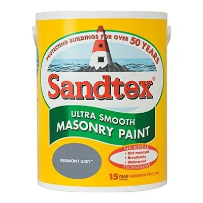 Sandtex 5L Smooth Masonry Paint Vermont Grey