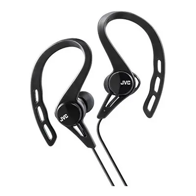 JVC Sports Splash and Sweat Proof In-Ear Headphones with Over-Ear Clip - Black