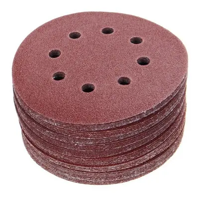 50pcs 125mm Holes Hook Loop Sanding Discs 40/60/80/100/120 Grit Sander Pad Set