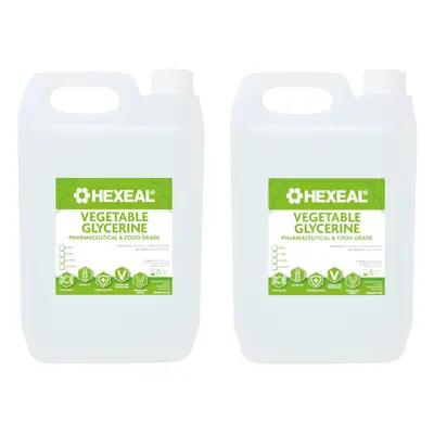 Hexeal VEGETABLE GLYCERINE | 10L | 100% Vegan & Natural | Pharmaceutical & FCC Food Grade