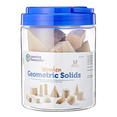 Learning Resources Geometric Solids Wooden Shapes Set of Geometri