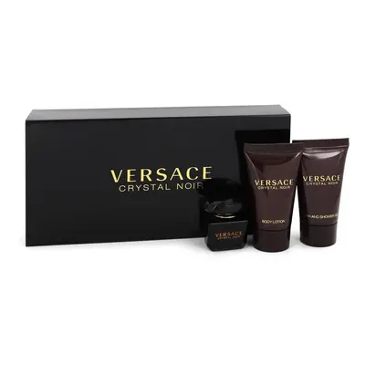 Crystal Noir by Versace Gift Set -- .17 oz Mini EDT + .8 oz Shower Gel + .8 oz Body Lotion