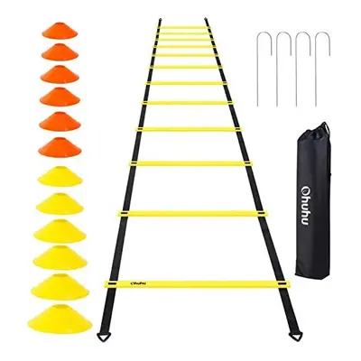 Agility Ladder Football Training Equipment Set Football Ladder Training with Cones Stakes Speed 