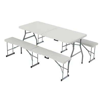 Indoor Outdoor Garden Folding Table 5ft & Folding Benches