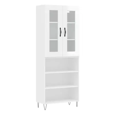 (high gloss white, shelves) vidaXL Highboard Sideboard Storage Cabinet Home Side Cabinet Enginee