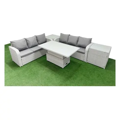 Fimous Outdoor Garden Furniture Sets Seater Wicker Rattan Furniture Sofa Sets with Side Table Li