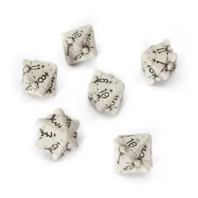 D12 Dice Set - Set of Six Sided Dice - Skull & Bone Themed RPG Dice. Cool & Unique Gift for Dung