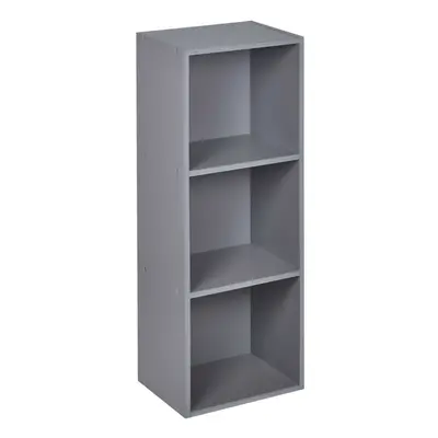 (Grey) Set of Wooden Cube Bookcase Shelves Storage