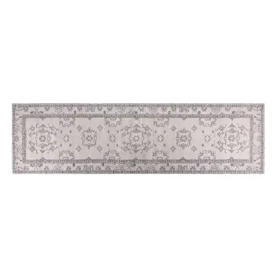 Cotton Runner Rug x cm Beige GOLLER