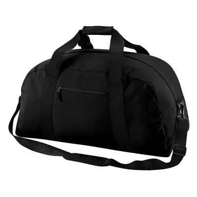 (One Size, Black) BagBase Classic Holdall / Duffle Travel Bag (Pack Of 2)