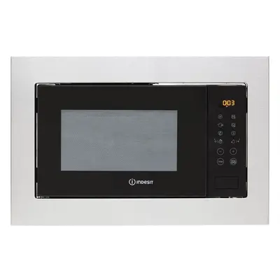 Indesit MWI125GXUK Built In Microwave With Grill - Stainless Steel