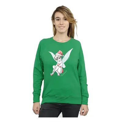 (M, Irish Green) Disney Womens/Ladies Tinkerbell Christmas Fairy Sweatshirt