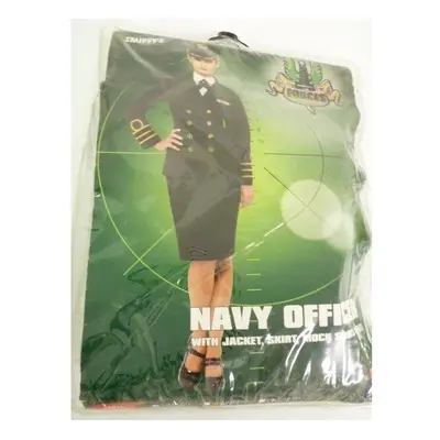 Small Black Ladies Navy Officer Costume - navy costume officer fancy dress outfit ladies womens 