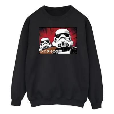 (M, Black) Star Wars Mens Stormtrooper Japanese Sweatshirt