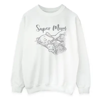 (M, White) Disney Womens/Ladies Classics Marie Super Mum Sweatshirt