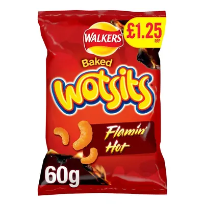 Walkers Wotsits Flamin' Hot Snacks Crisps 60g (Pack of 15)