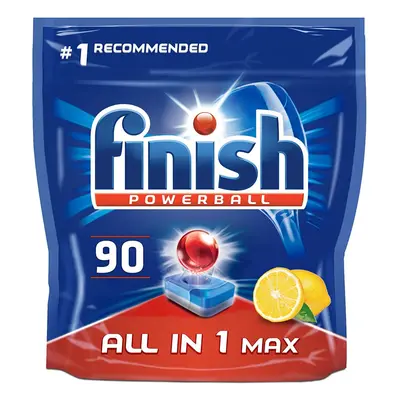 Finish All-in-One Max Dishwasher Tablets, LEMON, Tablets