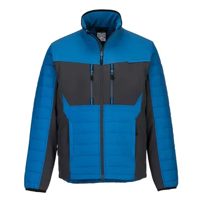 (3XL, Persian Blue) Portwest Unisex Adult WX3 Baffled Hybrid Jacket