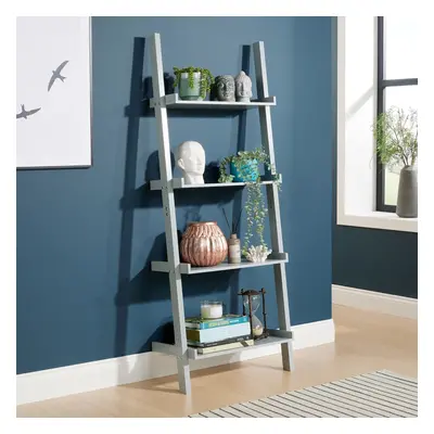 (Grey) Home Source Tier Ladder Storage Shelf