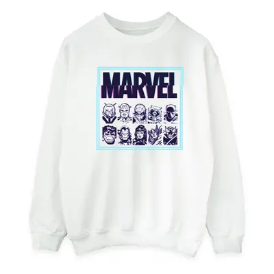 (S, White) Marvel Mens Comics Glitch Sweatshirt