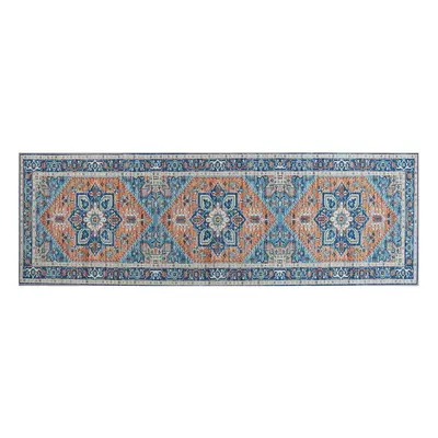 Runner Rug x cm Blue and Orange RITAPURAM