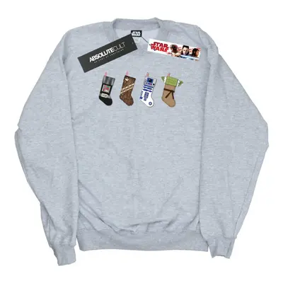 (M, Sports Grey) Star Wars Mens Christmas Stockings Sweatshirt