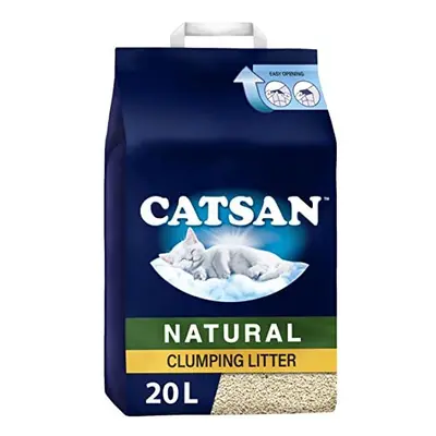 Catsan Natural Clumping Cat Litter Litre Bag, Percent biodegradable, extra absorbent