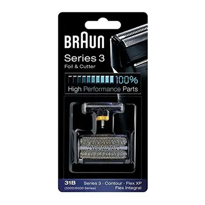 Braun 5000/6000FC- XP 31B Flex Integral Foil/Cutterblock Replacement Pack, Black