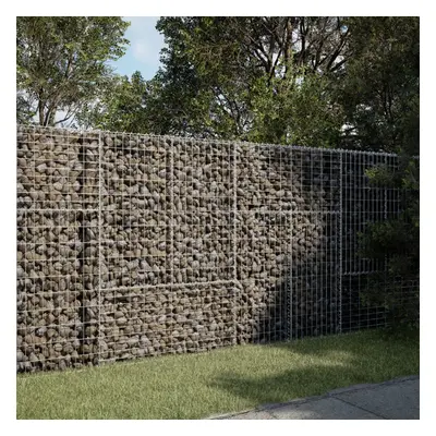 vidaXL Gabion Basket with Cover Gabion Raised Bed Gabion Cage Galvanised Iron