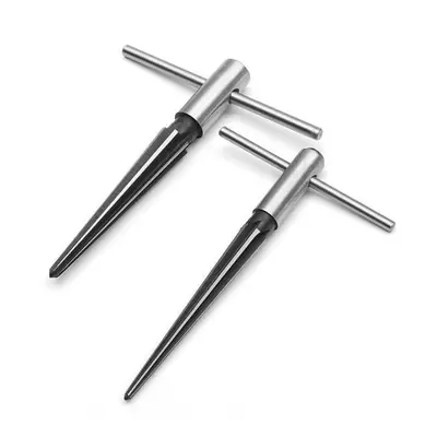 2pcs 1/8-1/2 Inch And 5/32-7/8 Bridge Hole Tapered Hand Held Reamer Set