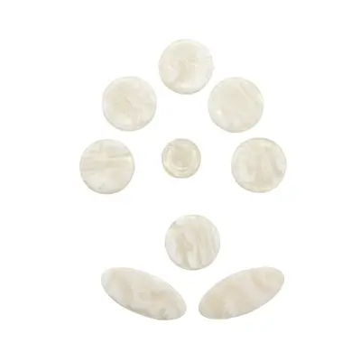 9pcs White Mother of Pearl Shell Key Button Inlays for Tenor/ Alto/ Soprano Sax Saxophone