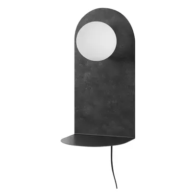 Wall Lamp MAPI With Shelf Metal Graphite Grey