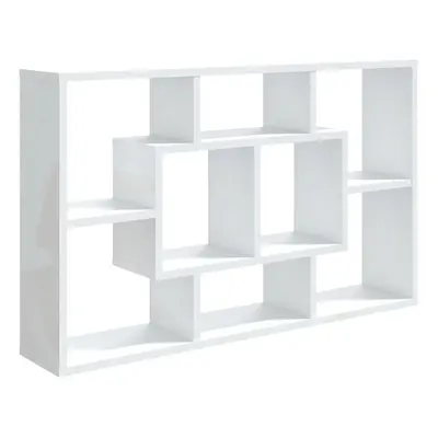 (high gloss white) vidaXL Wall Shelf Home Living Room Hanging Rack Floating Shelf Engineered Woo