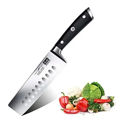 SHAN ZU Kitchen Knife Nakiri, Knife Japanese of 16,5 cm, Knife Chef German Stainless Steel, Knif