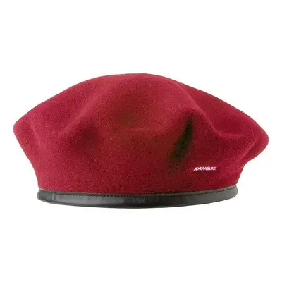 (XL) KANGOL Wool Monty Beret French Hat Military Cap in Red