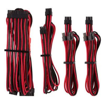 Corsair CP-8920219 Premium Individually Sleeved PSU Cables Starter Kit Type Gen â Red/Black