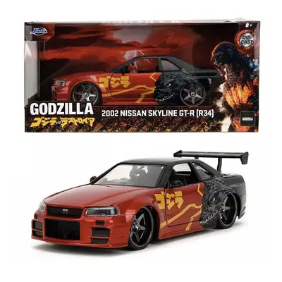 Jada Godzilla Nissan Skyline GT-R (R34) 1:24 Diecast Car