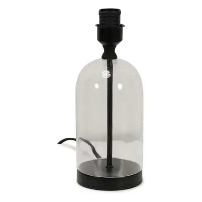 Glass Table Lamp Base Lighting Light Bedside Lamp - Black