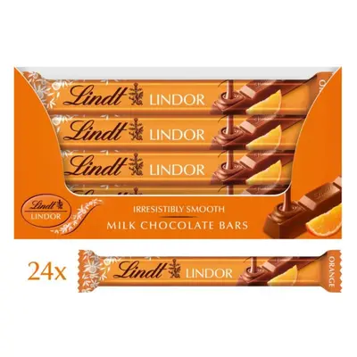 Lindt LINDOR Orange Milk Chocolate Bar Full Box